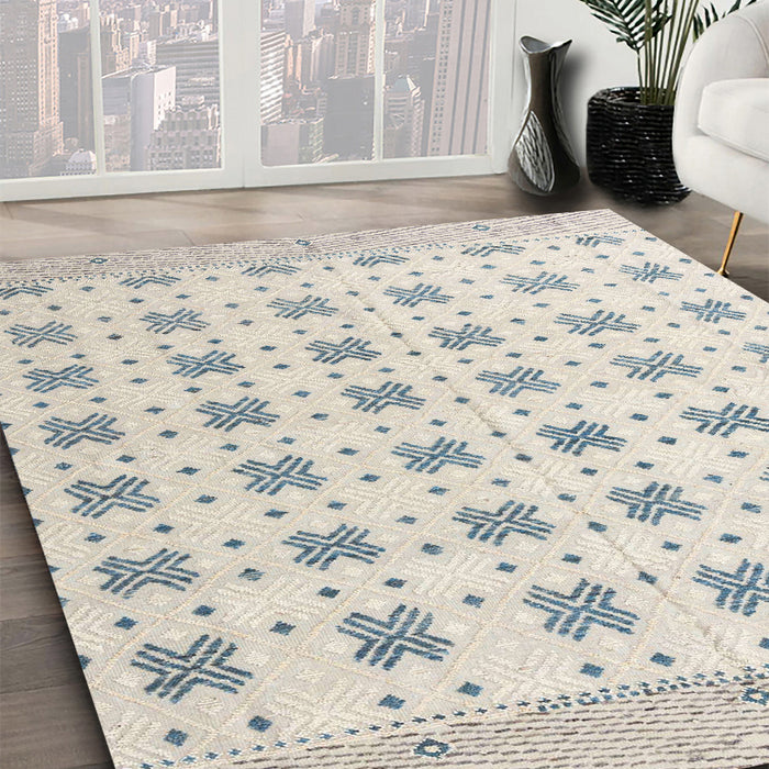 Machine Washable Abstract Dark Gray Rug in a Family Room, wshabs4808