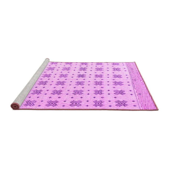 Sideview of Machine Washable Abstract Pink Modern Rug, wshabs4808pnk