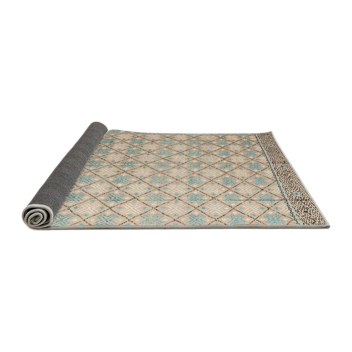 Sideview of Abstract Brown Modern Rug, abs4809
