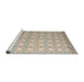 Sideview of Machine Washable Abstract Brown Rug, wshabs4809