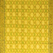 Square Abstract Yellow Modern Rug, abs4809yw