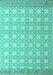 Machine Washable Abstract Turquoise Modern Area Rugs, wshabs4809turq