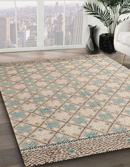 Abstract Brown Modern Rug in Family Room, abs4809