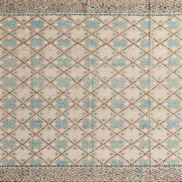 Square Machine Washable Abstract Brown Rug, wshabs4809