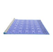 Sideview of Machine Washable Abstract Blue Modern Rug, wshabs4809blu