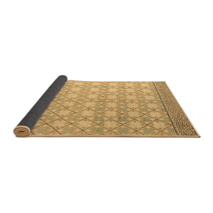 Sideview of Abstract Brown Modern Rug, abs4809brn