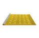 Sideview of Machine Washable Abstract Yellow Modern Rug, wshabs4809yw