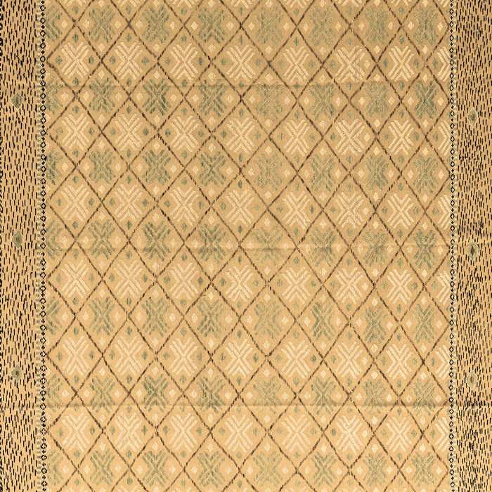 Square Abstract Brown Modern Rug, abs4809brn
