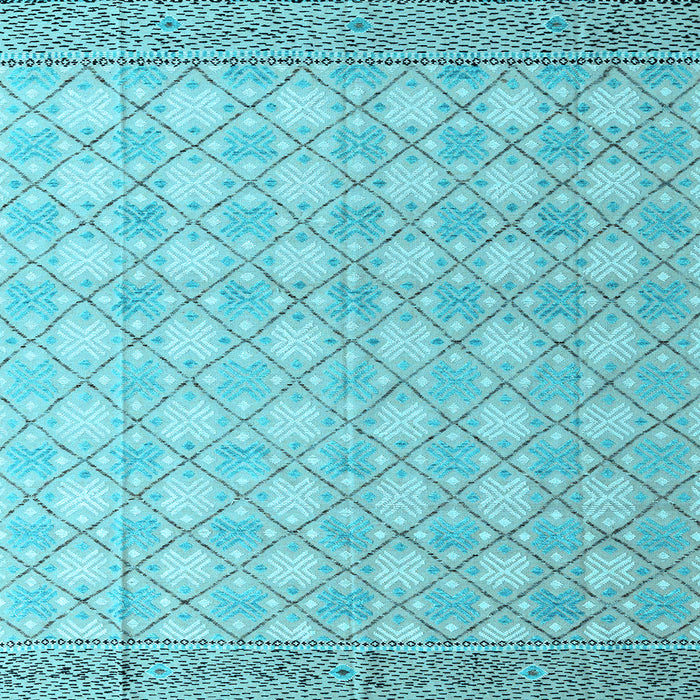 Square Machine Washable Abstract Light Blue Modern Rug, wshabs4809lblu