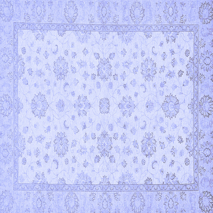 Square Oriental Blue Traditional Rug, abs480blu