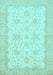 Machine Washable Oriental Light Blue Traditional Rug, wshabs480lblu