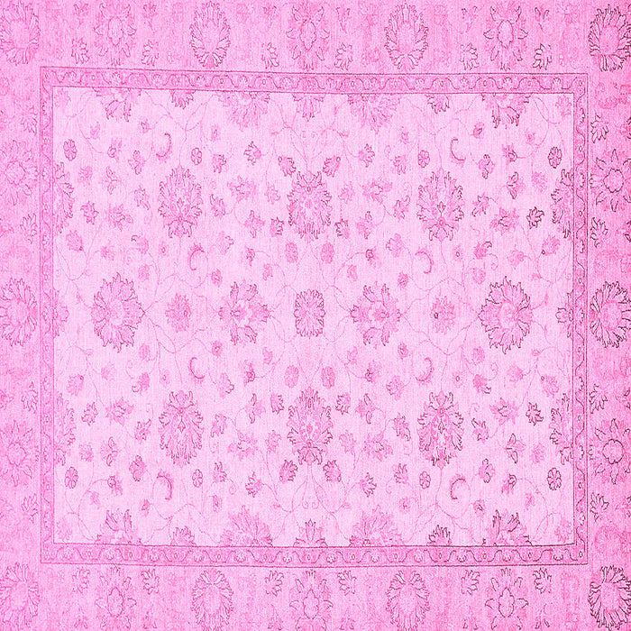 Square Oriental Pink Traditional Rug, abs480pnk