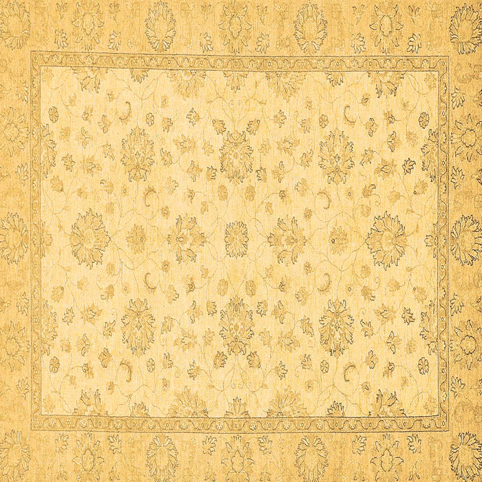 Square Machine Washable Oriental Brown Traditional Rug, wshabs480brn