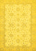 Machine Washable Oriental Yellow Traditional Rug, wshabs480yw