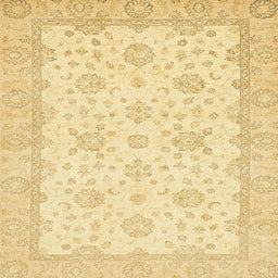 Square Abstract Orange Oriental Rug, abs480