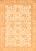 Machine Washable Oriental Orange Traditional Area Rugs, wshabs480org