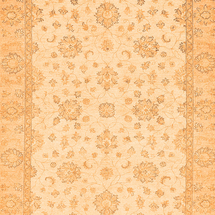 Machine Washable Oriental Orange Traditional Area Rugs, wshabs480org