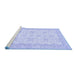 Sideview of Machine Washable Oriental Blue Traditional Rug, wshabs480blu