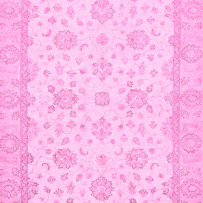 Machine Washable Oriental Pink Traditional Rug, wshabs480pnk