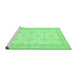 Sideview of Machine Washable Oriental Emerald Green Traditional Area Rugs, wshabs480emgrn