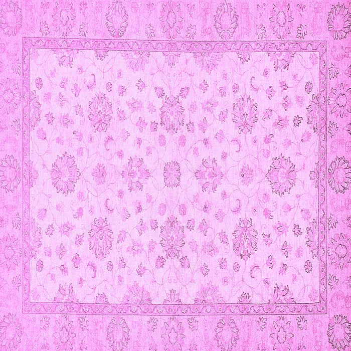 Square Machine Washable Oriental Purple Traditional Area Rugs, wshabs480pur