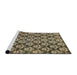 Sideview of Machine Washable Abstract Milk Chocolate Brown Rug, wshabs481