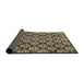 Sideview of Abstract Chocolate Brown Modern Rug, abs481