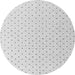 Round Abstract Gray Modern Rug, abs4810gry