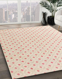 Abstract Wheat Beige Modern Rug, abs4810