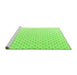 Sideview of Machine Washable Abstract Green Modern Area Rugs, wshabs4810grn