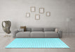 Machine Washable Abstract Light Blue Modern Rug in a Living Room, wshabs4810lblu