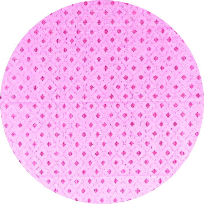Round Abstract Pink Modern Rug, abs4810pnk
