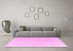 Machine Washable Abstract Pink Modern Rug in a Living Room, wshabs4810pnk