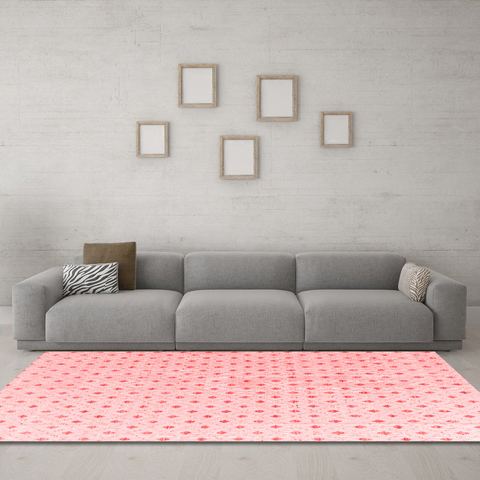 Modern Red Washable Rugs