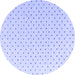 Round Abstract Blue Modern Rug, abs4810blu