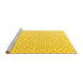 Sideview of Machine Washable Abstract Yellow Modern Rug, wshabs4810yw