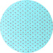 Round Abstract Light Blue Modern Rug, abs4810lblu