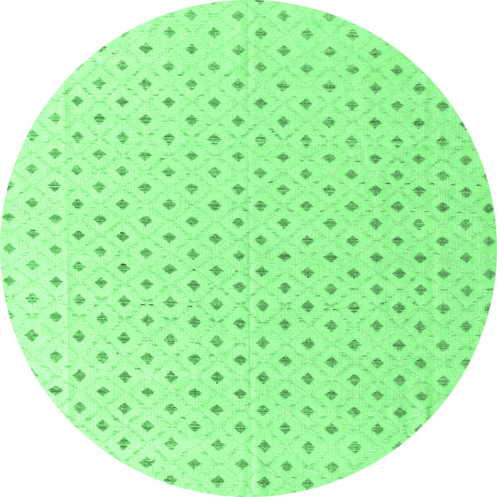 Round Abstract Emerald Green Modern Rug, abs4810emgrn