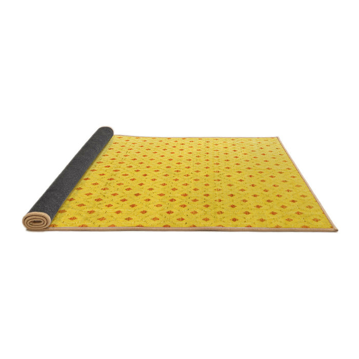 Sideview of Abstract Yellow Modern Rug, abs4810yw