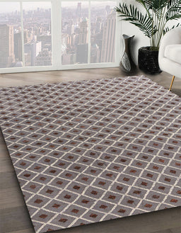 Abstract Puce Purple Modern Rug in Family Room, abs4811