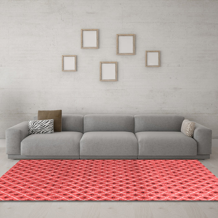 Modern Red Washable Rugs
