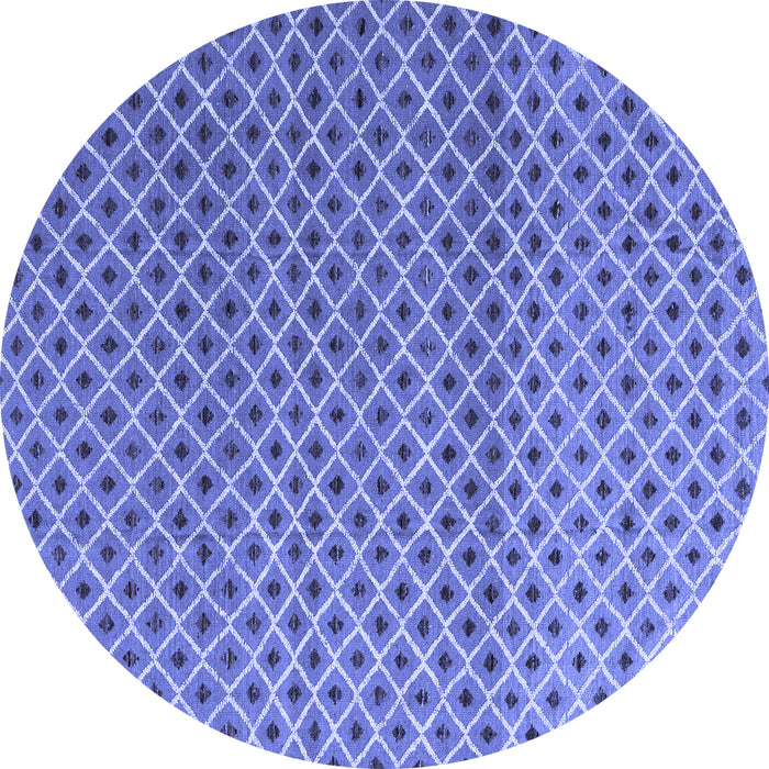 Round Machine Washable Abstract Blue Modern Rug, wshabs4811blu