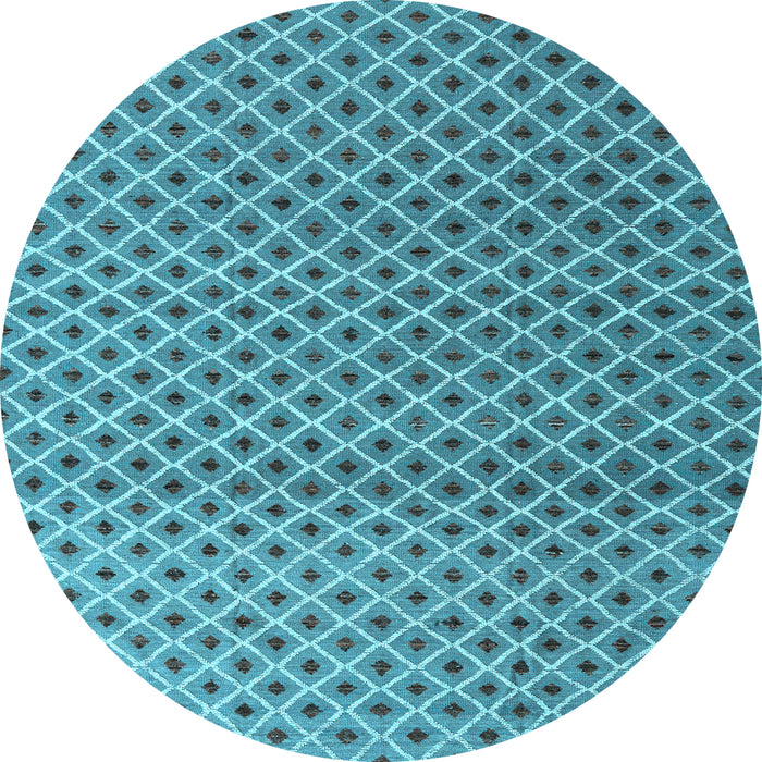 Round Abstract Light Blue Modern Rug, abs4811lblu