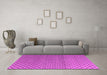 Machine Washable Abstract Pink Modern Rug in a Living Room, wshabs4811pnk