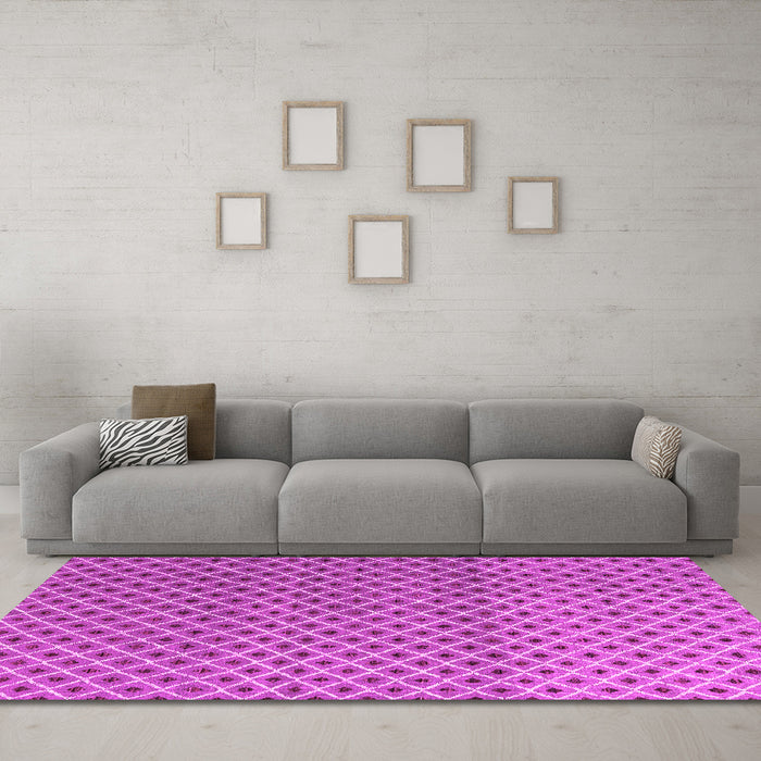 Machine Washable Abstract Pink Modern Rug in a Living Room, wshabs4811pnk