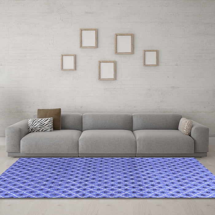 Machine Washable Abstract Blue Modern Rug in a Living Room, wshabs4811blu