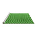 Sideview of Machine Washable Abstract Green Modern Area Rugs, wshabs4811grn