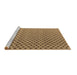 Sideview of Machine Washable Abstract Brown Modern Rug, wshabs4811brn