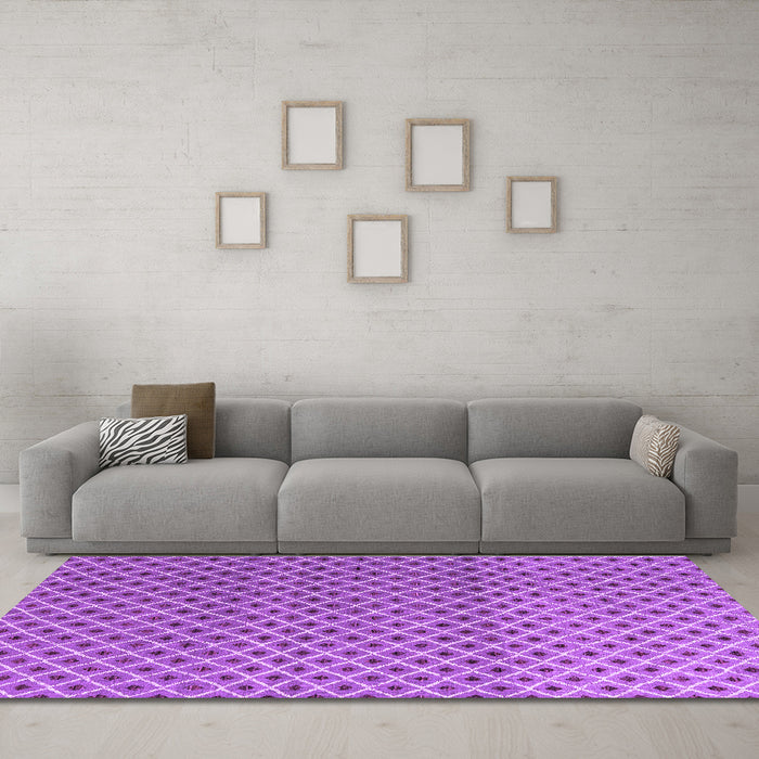 Machine Washable Abstract Purple Modern Area Rugs in a Living Room, wshabs4811pur