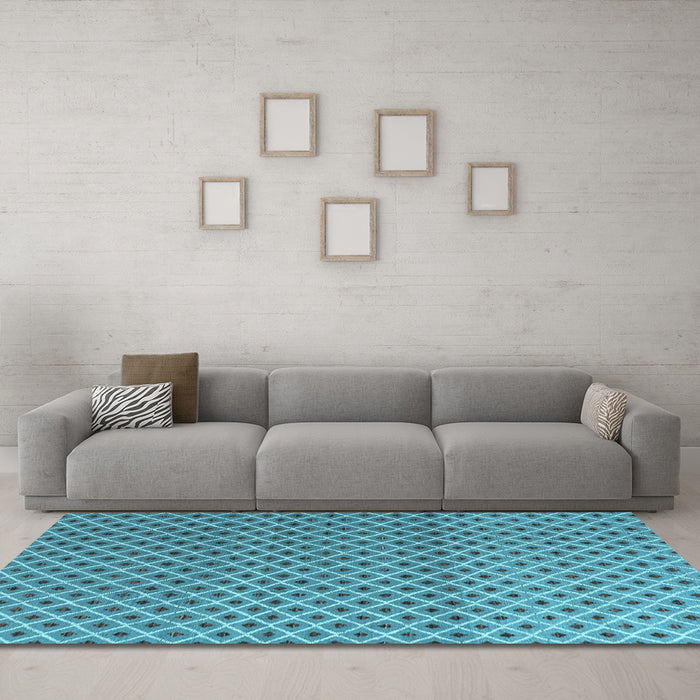 Machine Washable Abstract Light Blue Modern Rug in a Living Room, wshabs4811lblu